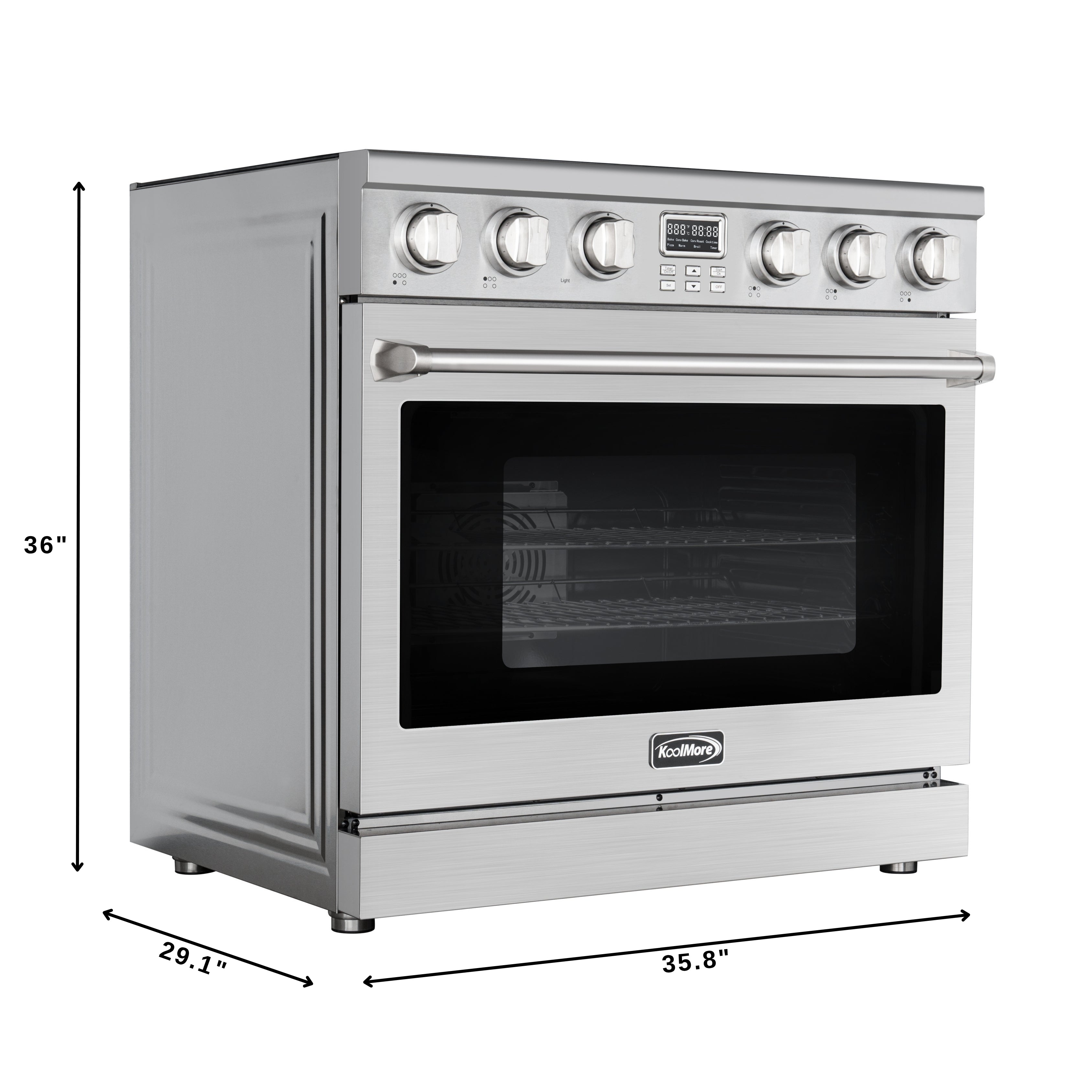 36 in. Professional Electric Range with 16600W of Power, 240V in Stainless-Steel