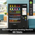 50 in. 60-Slot Snack Vending Machine with 22-inch Touch Screen, Credit Card Reader and Bill Acceptor in Black, Non-Refrigerated