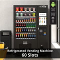 Refrigerated Snack and Drink Vending Machine with 60 Slots and 22 Inch Touch Screen with Bill and Coin Acceptor in Black