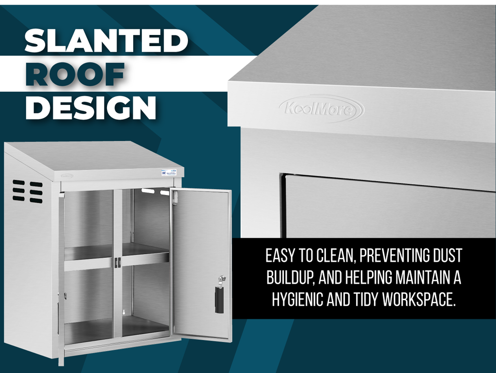 24 in. Kitchen Wall Cabinet with Hinged Doors and 2 shelves in Stainless-Steel