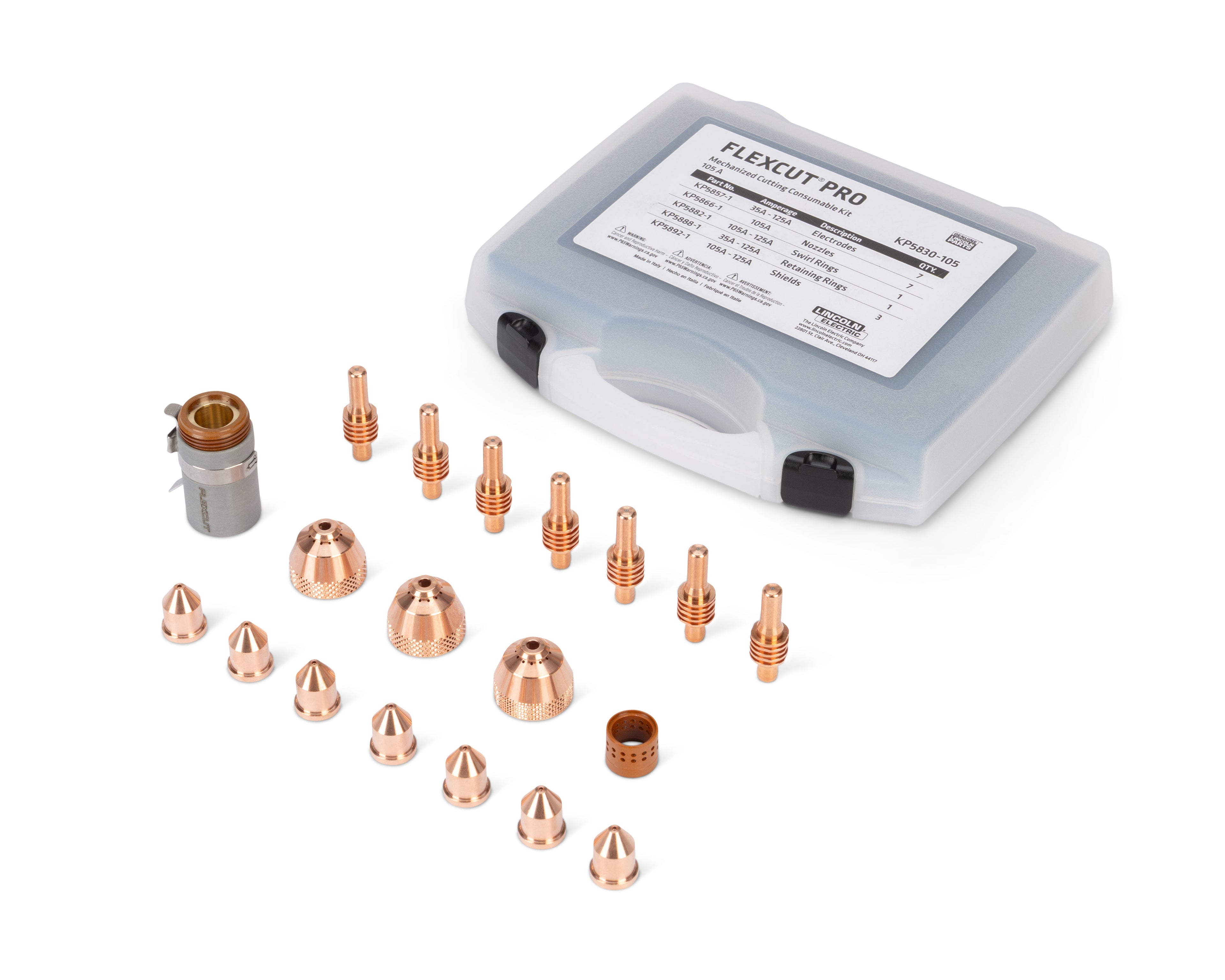 Lincoln FlexCut® PRO Mechanized Consumable Cutting Kit, 105A - KP5830-105
