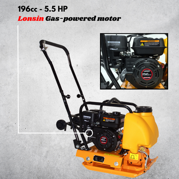 Kushlan KPC160L Plate Compactor 2500 lbs Compaction 5.5 HP Loncin G160F Engine New