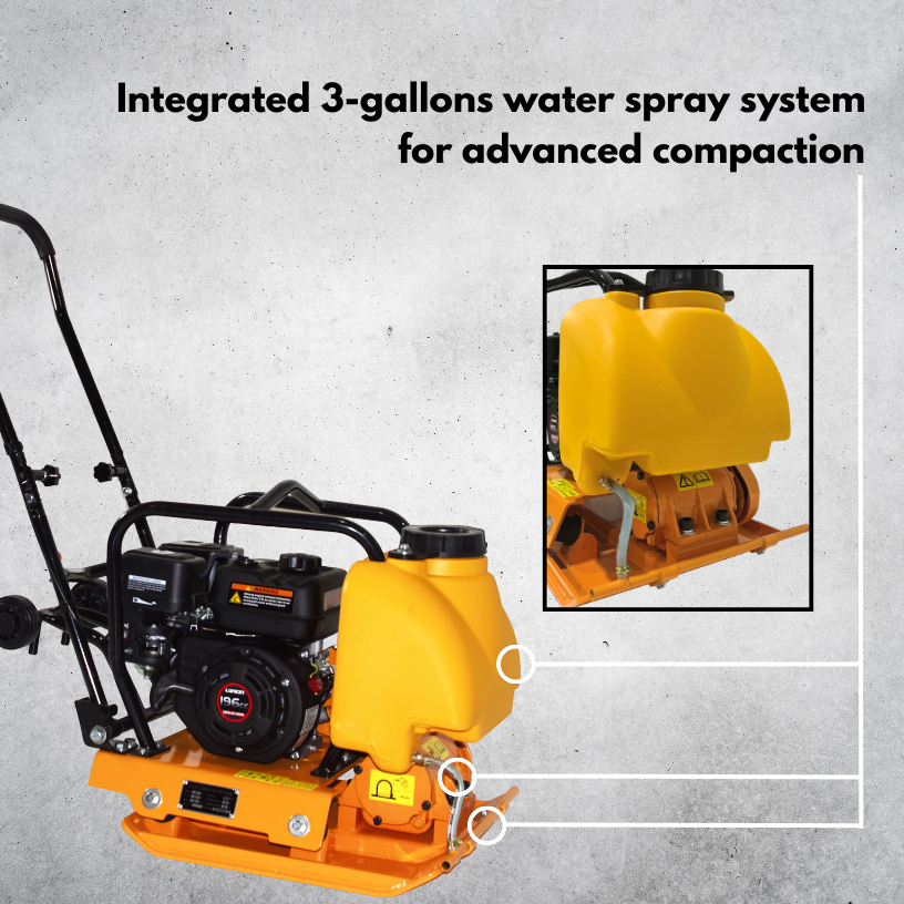 Kushlan KPC160L Plate Compactor 2500 lbs Compaction 5.5 HP Loncin G160F Engine New