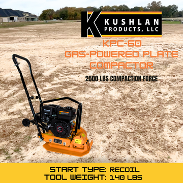 Kushlan KPC60 Plate Compactor 2,500 lbs Compaction 5.5 HP Loncin Engine New