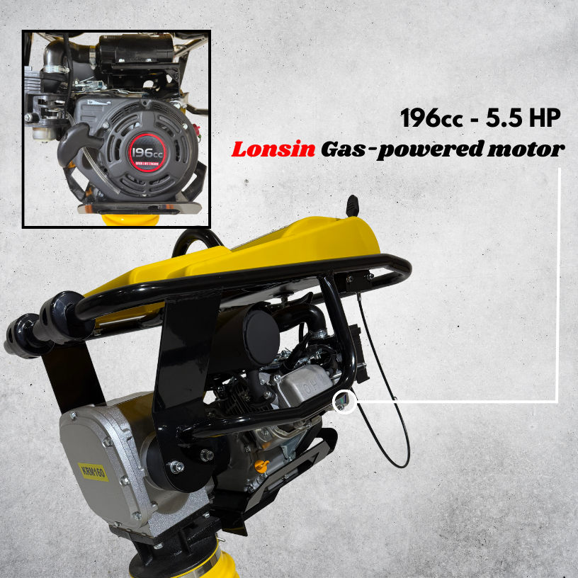 Kushlan KRM160 Tamping Rammer 4,000 lbs. Compaction 5.5 HP Loncin Engine New