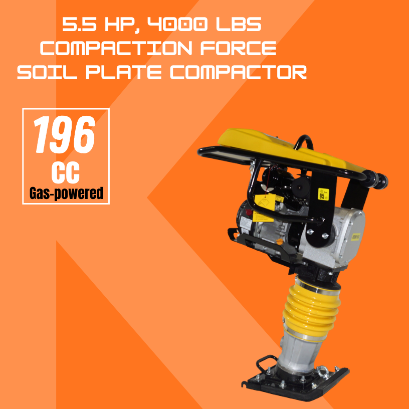 Kushlan KRM160 Tamping Rammer 4,000 lbs. Compaction 5.5 HP Loncin Engine New