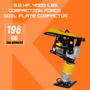 Kushlan KRM160 Tamping Rammer 4,000 lbs. Compaction 5.5 HP Loncin Engine New