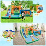 Costway Kids Inflatable Water Slide Yard Lawn w/ 735W Blower 21649785 New
