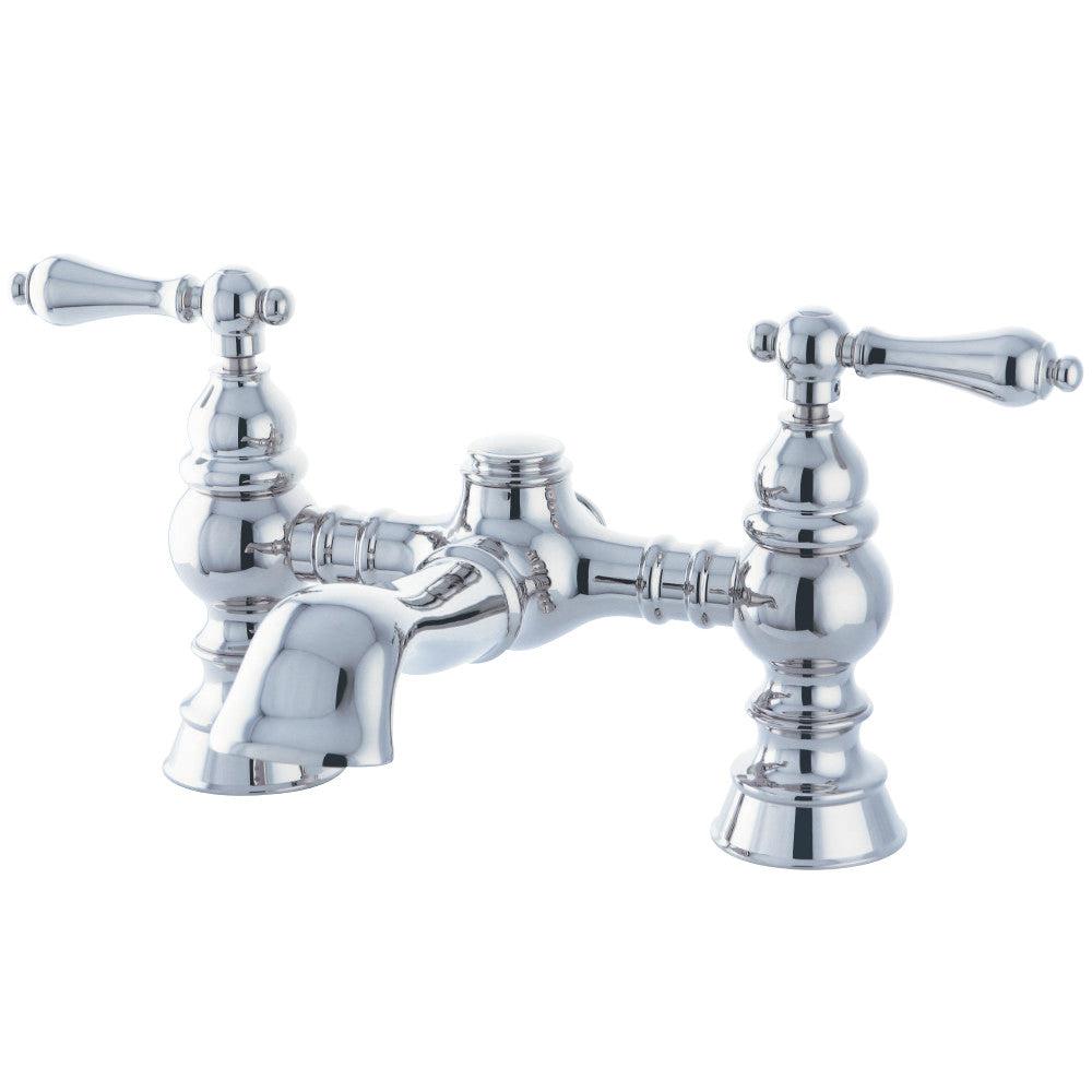 Kingston Brass Heritage Two-Handle 2-Hole Deck-Mount Clawfoot Tub Faucet in Polished Chrome (CC1131T1)
