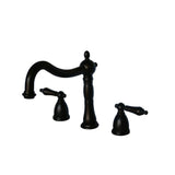 Kingston Brass Heritage Two-Handle 3-Hole Deck Mount Roman Tub Faucet (KS134) main image.