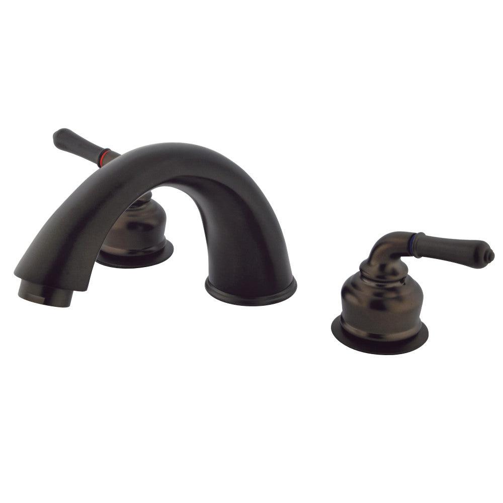 Kingston Brass Magellan Two-Handle 3-Hole Deck Mount Roman Tub Faucet (KB36) main image.