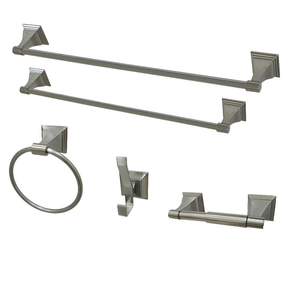 Kingston Brass Monarch 5-Piece Bathroom Accessory Set (BAHK61212478) main image.