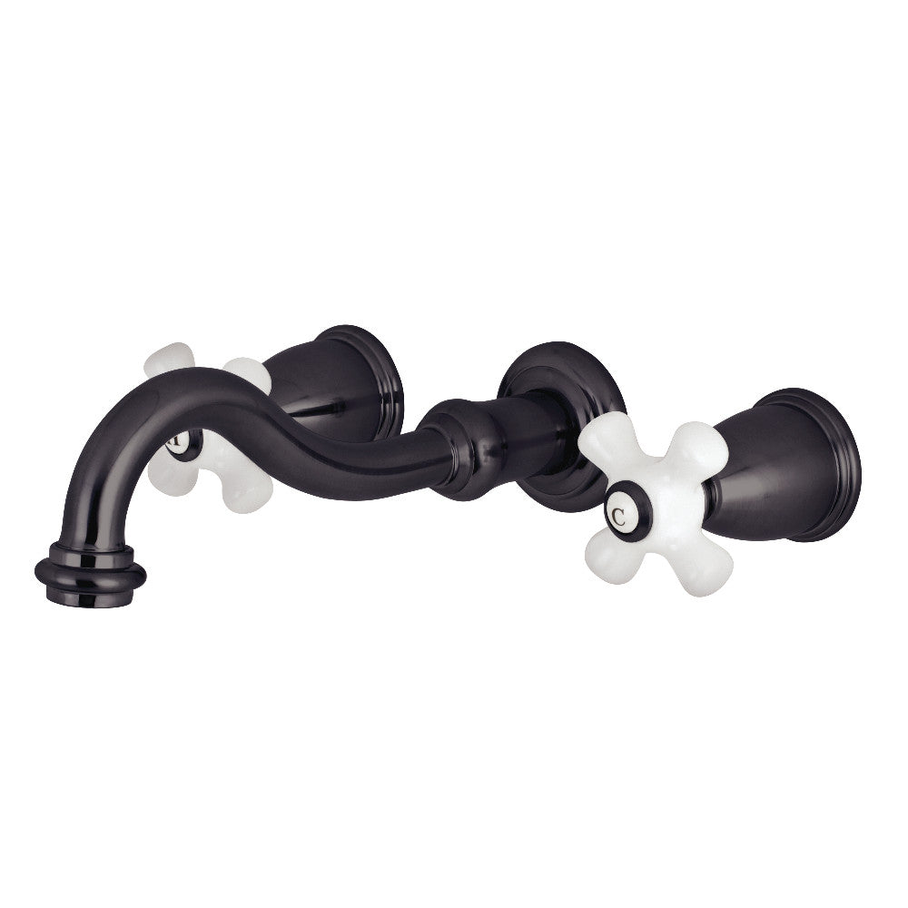 Kingston Brass Restoration Two-Handle 3-Hole Wall Mount Roman Tub Faucet (KS302-PX) main image.