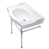 Kingston Brass Victorian 30 in. Console Sink with Stainless Steel Legs main image.