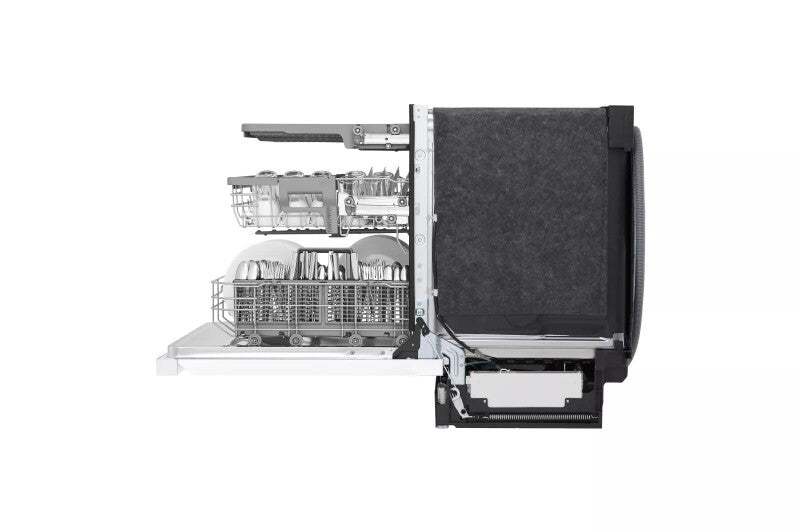 LG  24 Inch Front Control Dishwasher With Quadwash™ And 3rd Rack - White (LDFN4542W)