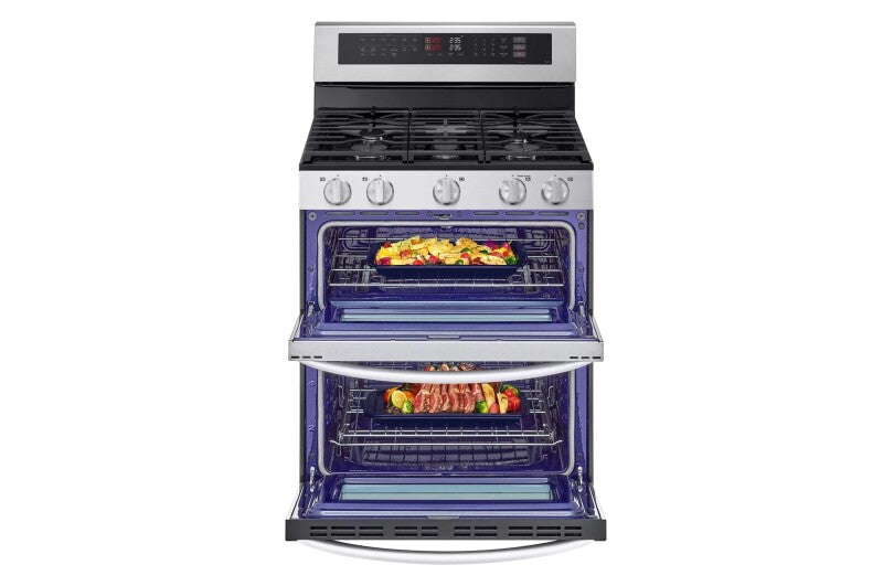 LG  6.9 Cu. Ft. Smart Gas Double Oven Freestanding Range With Probake Convection®, Air Fry & Air Sous Vide - Stainless Steel (LDGL6924S)