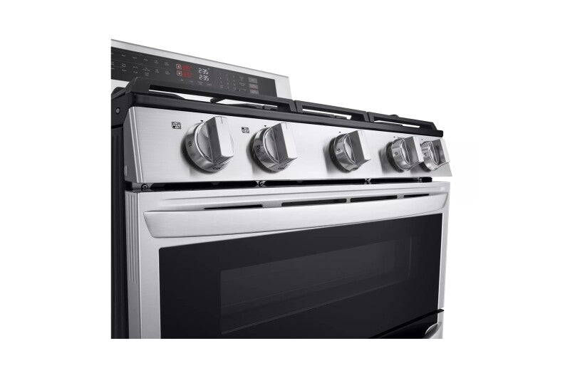 LG  6.9 Cu. Ft. Smart Gas Double Oven Freestanding Range With Probake Convection®, Air Fry & Air Sous Vide - Stainless Steel (LDGL6924S)