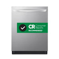 LG  24 Inch Quadwash® Top Control Dishwasher - Stainless Steel - Print Proof Stainless Steel (LDTH5554S)