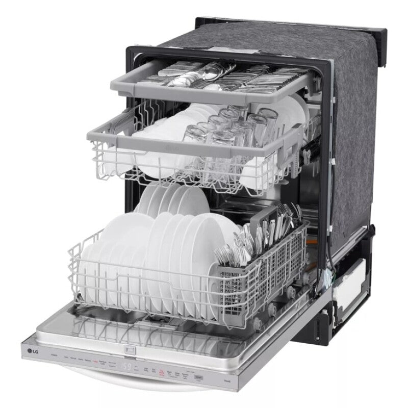 LG  24 Inch Quadwash® Top Control Dishwasher - Stainless Steel - Print Proof Stainless Steel (LDTH5554S)