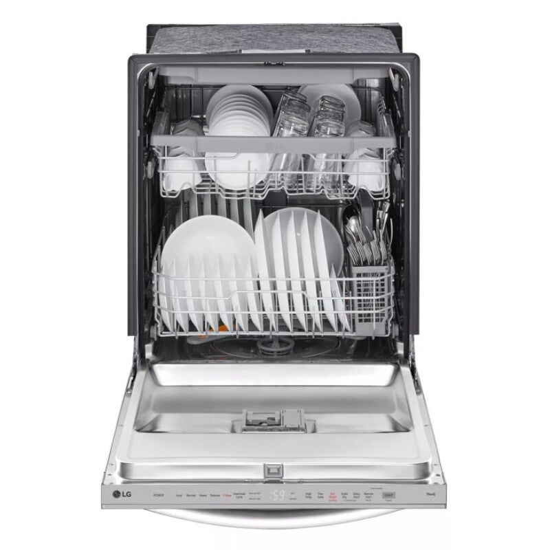 LG  24 Inch Quadwash® Top Control Dishwasher - Stainless Steel - Print Proof Stainless Steel (LDTH5554S)
