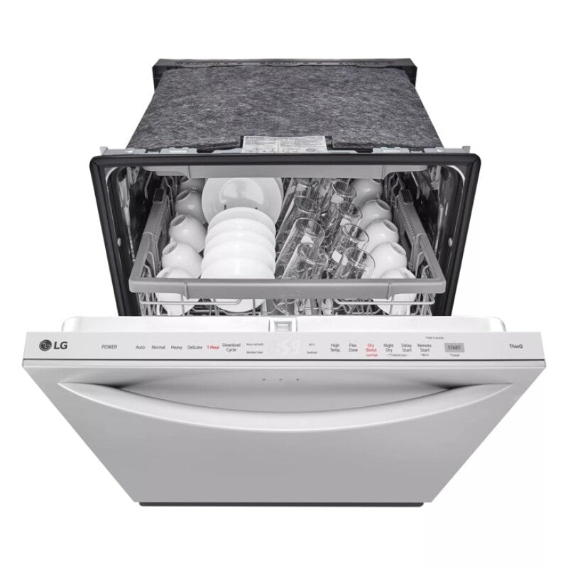 LG  24 Inch Quadwash® Top Control Dishwasher - Stainless Steel - Print Proof Stainless Steel (LDTH5554S)