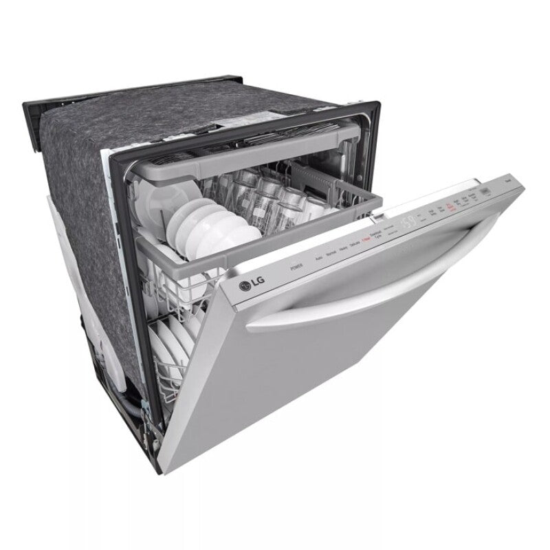 LG  24 Inch Quadwash® Top Control Dishwasher - Stainless Steel - Print Proof Stainless Steel (LDTH5554S)