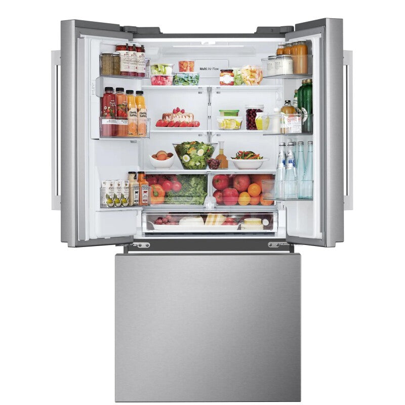 LG  25 Cu. Ft. Standard-depth Max™ 3-door French Door Refrigerator With External Ice And Water Dispenser - Print Proof Stainless Steel (LF25H6330S)