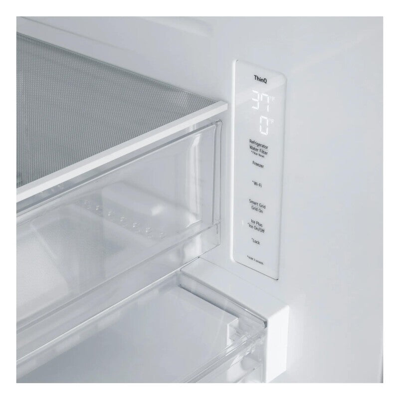 LG  25 Cu. Ft. Standard-depth Max™ 3-door French Door Refrigerator With External Ice And Water Dispenser - Print Proof Stainless Steel (LF25H6330S)