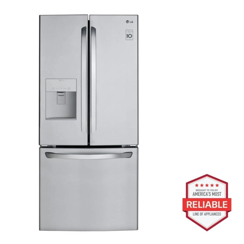 LG  22 Cu. Ft. French Door Refrigerator - Stainless Steel (LFDS22520S)