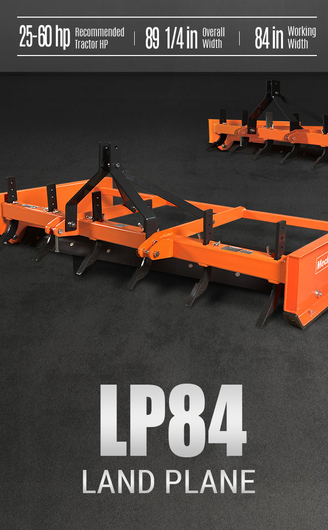 84" Heavy Duty Land Leveler Land Plane Scraper Grader with Shanks 3 Point Hitch,  LP84