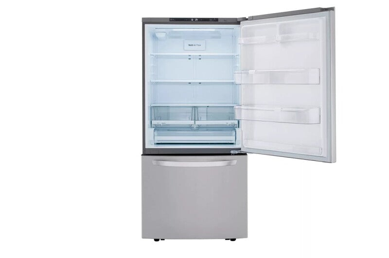 LG  26 Cu. Ft. 33 Inch Wide Bottom Freezer Refrigerator - Stainless Steel - Stainless Steel (LRDCS2603S)