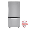 LG  26 Cu. Ft. 33 Inch Wide Bottom Freezer Refrigerator - Stainless Steel - Stainless Steel (LRDCS2603S)