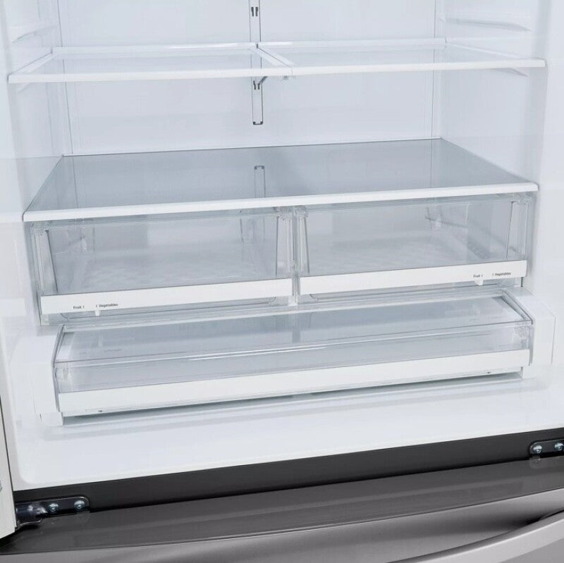 LG  23 Cu. Ft. French Door, Counter-depth, Non Dispense Refrigerator - Print Proof Stainless Steel (LRFCC23D6S)