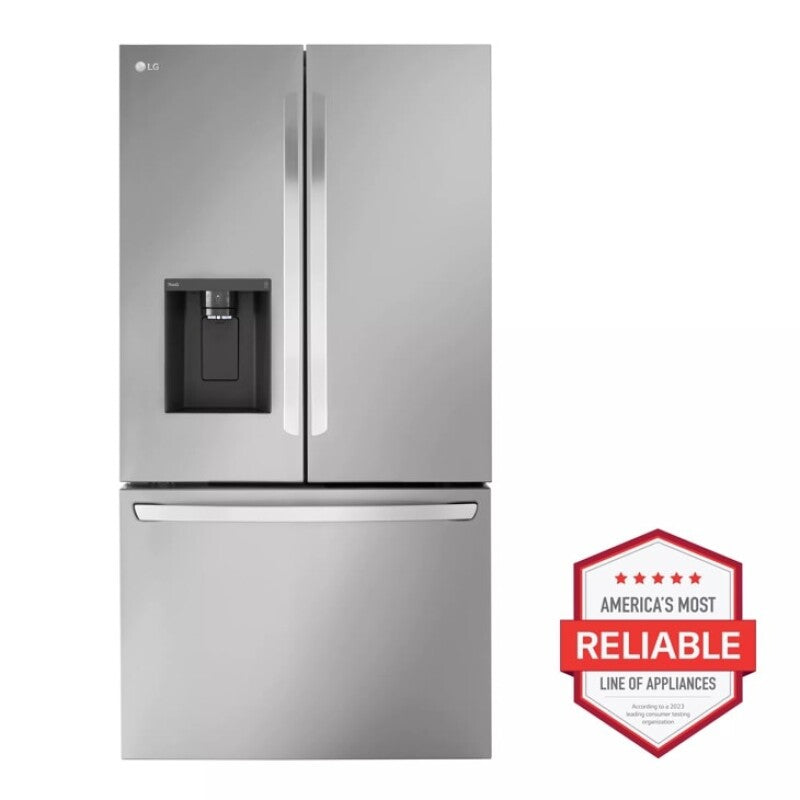 LG  26 Cu. Ft. Smart Counter-depth Max™ Refrigerator With Dual Ice Makers - Stainless Steel (LRFXC2606S)