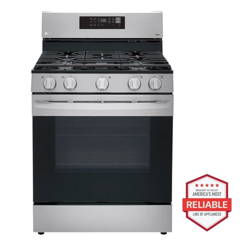 LG  5.8 Cu. Ft. Smart Wi-fi Enabled Fan Convection Gas Range With Air Fry & Easyclean® - Stainless Steel (LRGL5823S)