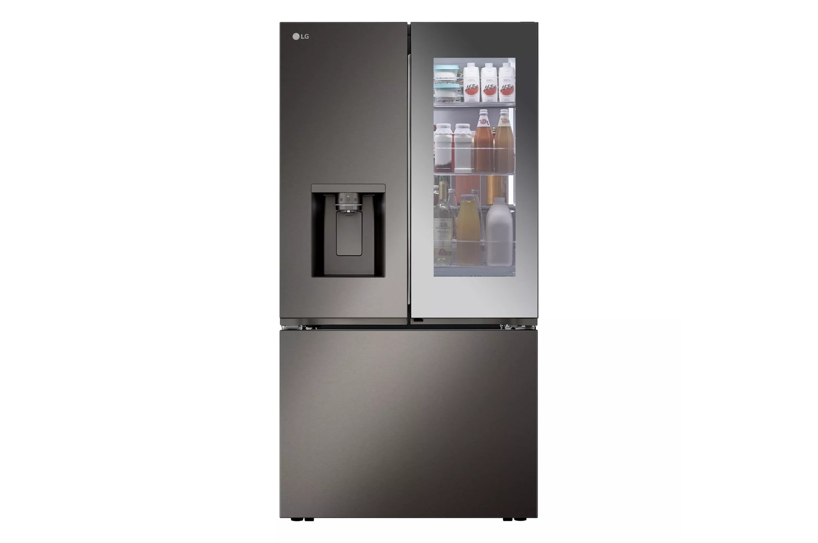LG 31 cu. ft. Smart Standard-Depth MAX™ French Door Refrigerator with Four Types of Ice and Mirror InstaView®