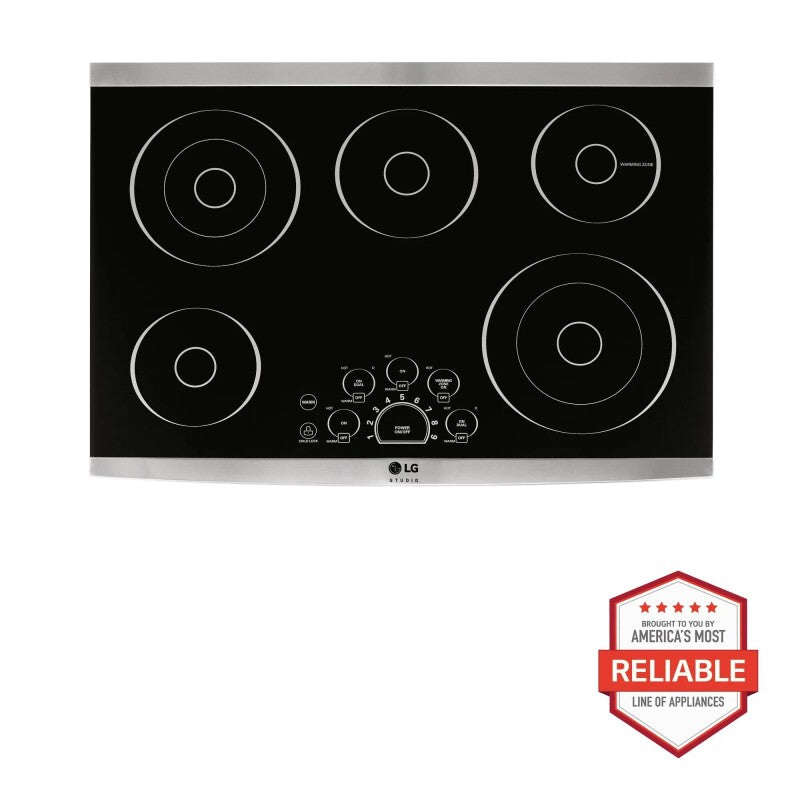 LG Studio  30” Electric Cooktop - Black (LSCE305ST)