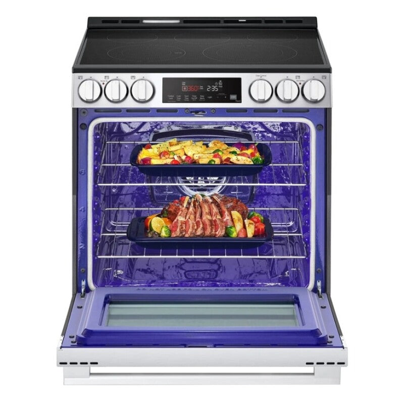 LG  6.3 Cu Ft. Smart Electric Slide-in Range With Air Fry & Easyclean® - Print Proof Stainless Steel (LSEL6333XE)