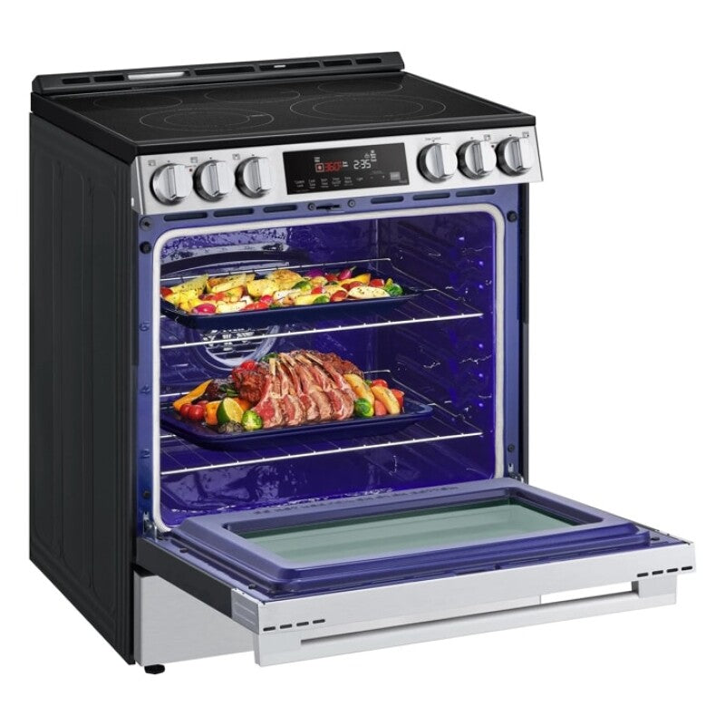 LG  6.3 Cu Ft. Smart Electric Slide-in Range With Air Fry & Easyclean® - Print Proof Stainless Steel (LSEL6333XE)