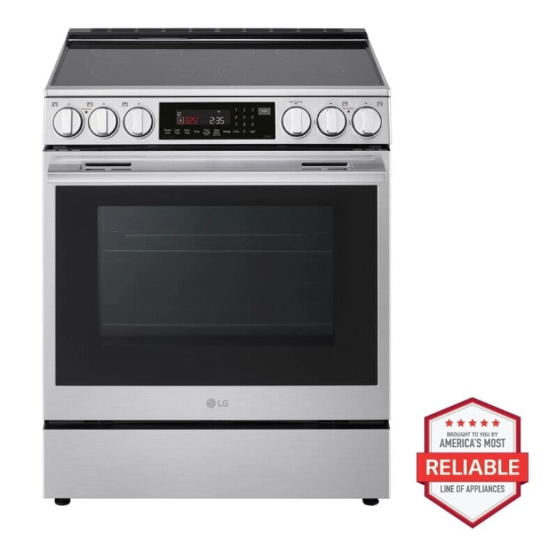 LG  6.3 Cu. Ft. Smart Electric Slide-in Range With Instaview®, Probake Convection®, And Air Fry - Print Proof Stainless Steel (LSEL6337XE)