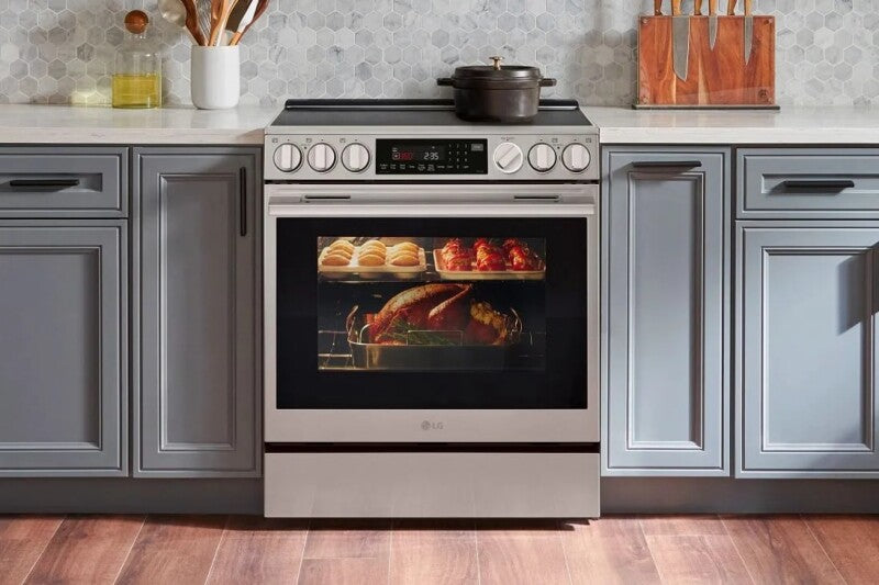LG  6.3 Cu. Ft. Smart Electric Slide-in Range With Instaview®, Probake Convection®, And Air Fry - Print Proof Stainless Steel (LSEL6337XE)