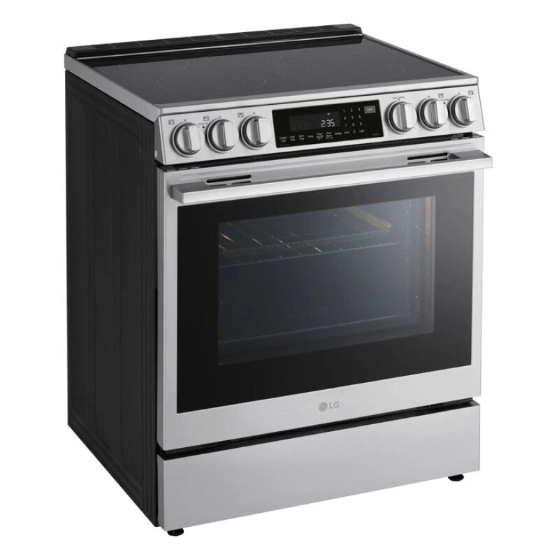 LG  6.3 Cu. Ft. Smart Electric Slide-in Range With Instaview®, Probake Convection®, And Air Fry - Print Proof Stainless Steel (LSEL6337XE)