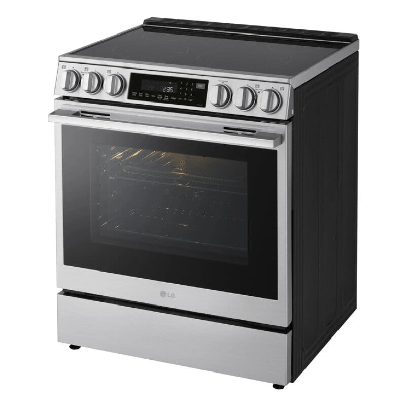 LG  6.3 Cu. Ft. Smart Electric Slide-in Range With Instaview®, Probake Convection®, And Air Fry - Print Proof Stainless Steel (LSEL6337XE)