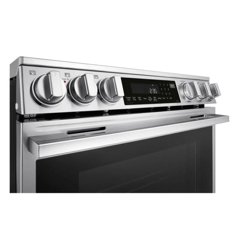 LG  6.3 Cu. Ft. Smart Electric Slide-in Range With Instaview®, Probake Convection®, And Air Fry - Print Proof Stainless Steel (LSEL6337XE)