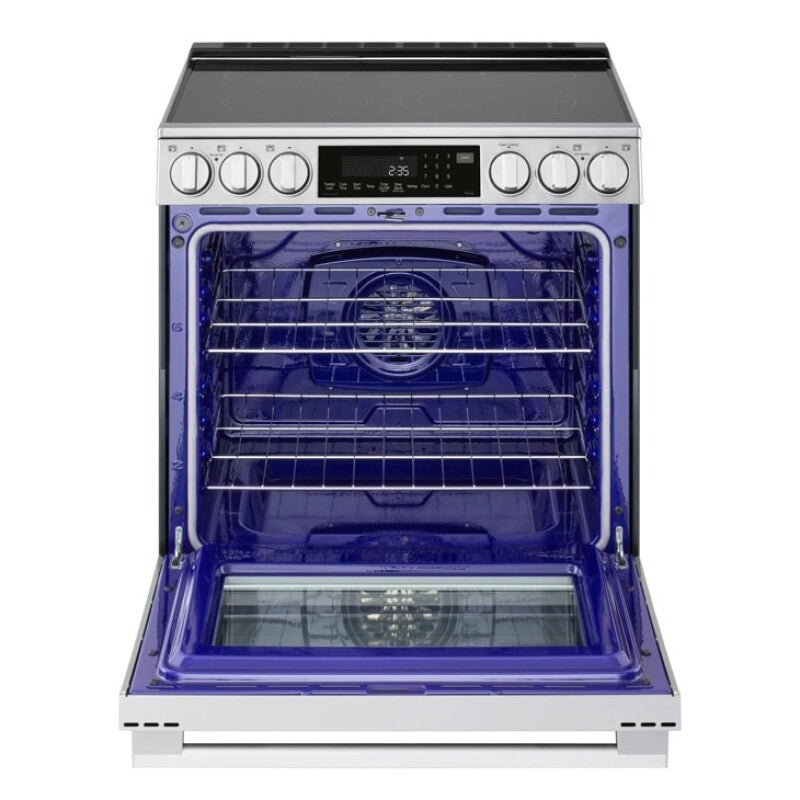 LG  6.3 Cu. Ft. Smart Electric Slide-in Range With Instaview®, Probake Convection®, And Air Fry - Print Proof Stainless Steel (LSEL6337XE)