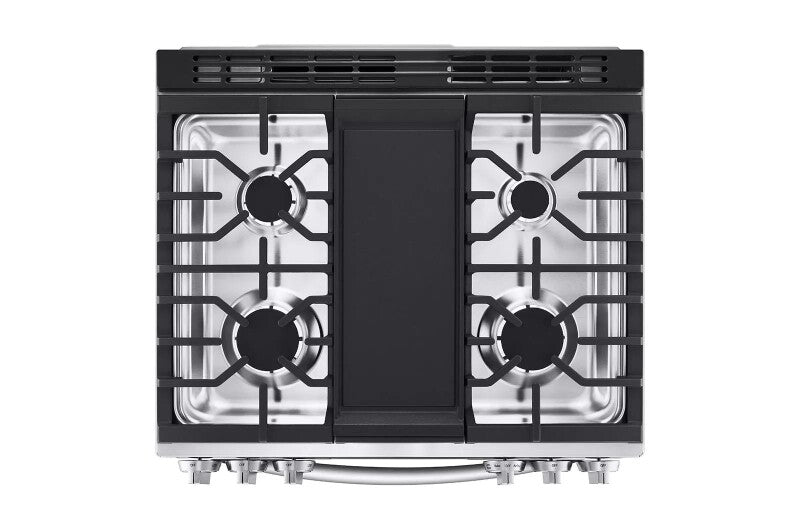 LG  6.3 Cu. Ft. Smart Wi-fi Enabled Probake Convection® Instaview® gas Slide-in Range With Air Fry - Print Proof Stainless Steel (LSGL6335F)