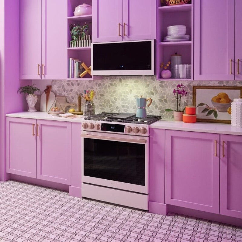 LG Studio  6.3 Cu. Ft. Instaview® Gas Slide-in Range With Probake Convection® And Air Fry - Essence White (LSGS6338N)