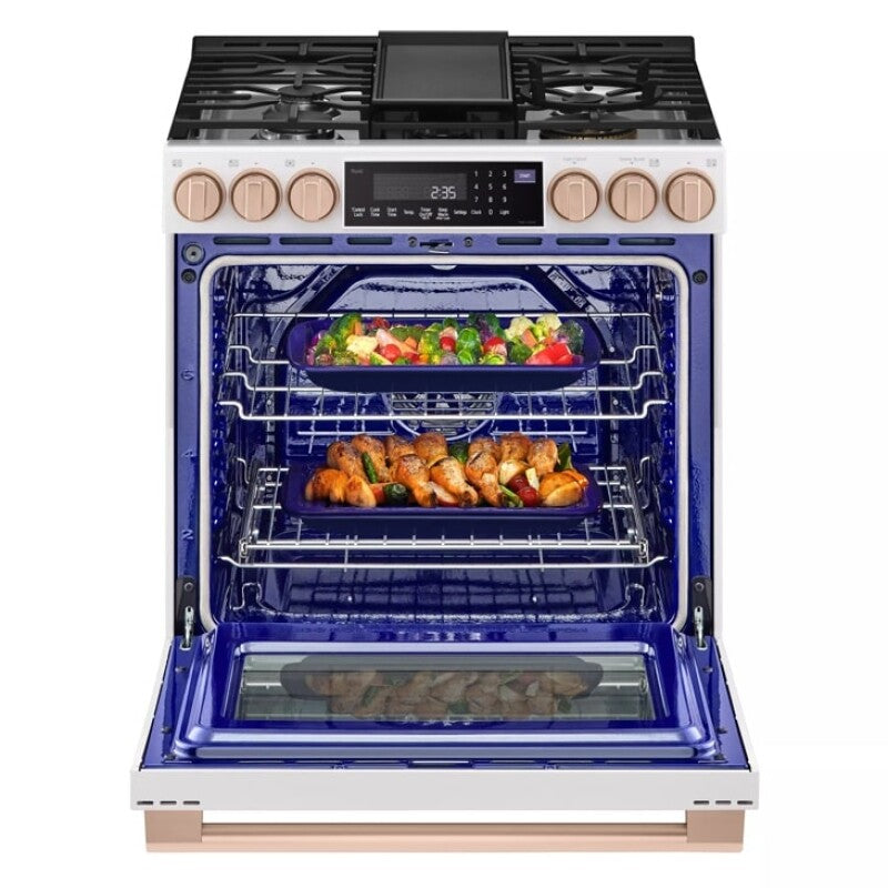 LG Studio  6.3 Cu. Ft. Instaview® Gas Slide-in Range With Probake Convection® And Air Fry - Essence White (LSGS6338N)