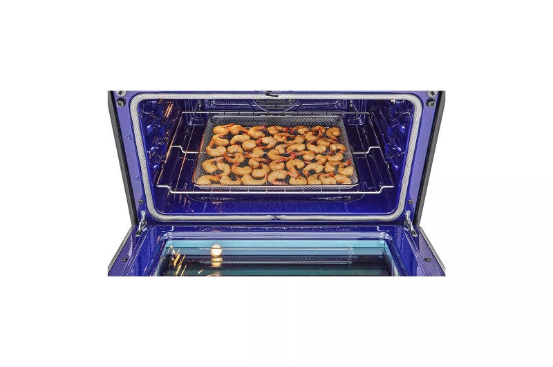 LG  6.9 Cu. Ft. Smart Gas Double Oven Slide-in Range With Instaview®, Probake® Convection, Air Fry, And Air Sous Vide - Print Proof Stainless Steel (LTGL6937F)