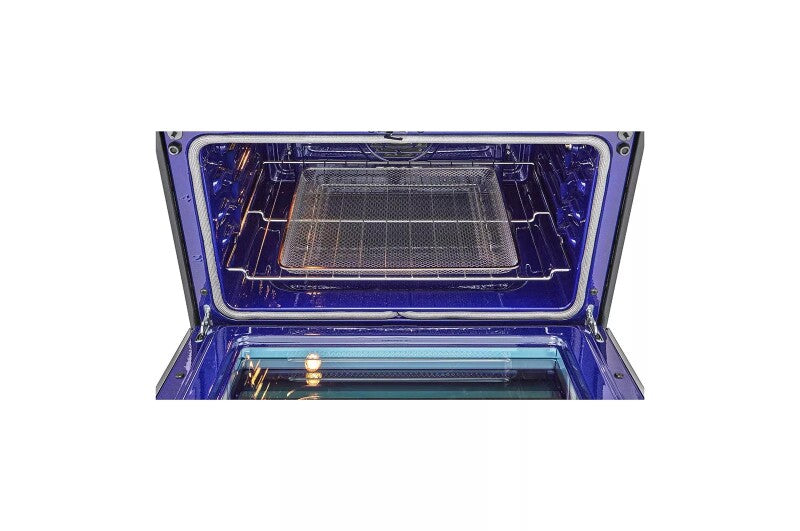 LG  6.9 Cu. Ft. Smart Gas Double Oven Slide-in Range With Instaview®, Probake® Convection, Air Fry, And Air Sous Vide - Print Proof Stainless Steel (LTGL6937F)